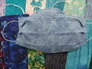 Face mask, handame in USA, washable, reusable, 2 designs in the same mask