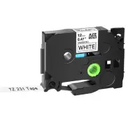 TZe231 TZ231 Black/White Label Tape For Brother P-Touch PT-D210 PT-H110 12mm×8m