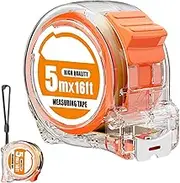 Metric Measuring Tape | 16 FT Inch Metric Scale Tape - Easy to Read Construction Rulers, Imperial Measuring Tool for Electricians Surveyors Engineers