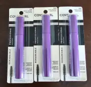 3 Covergirl Professional Remarkable Mascara Straight Brush Very Black #200 #205