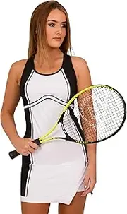 [Bace] Girls Black & White Designer Tennis Dress Pleated Tennis Dress, Junior Tennis Dress, Girls Golf Dress, Kids Golf Clothing, Glrls Sportswear, Girls Netball Dress