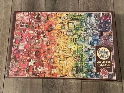 Cobble Hill "Rainbow" 2000 Piece Jigsaw Puzzle With Poster Brand New Sealed