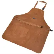 3 Pocket Suede Leather Woodcarvers Woodworkers Chasers Gunsmith Bladesmith Apron