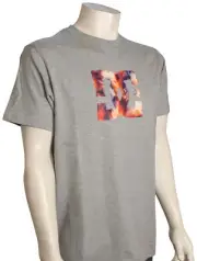 DC Star Fill T-Shirt - Heather Grey / Warm Ice Dye - New