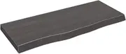 Work Bench Top, Multi-Purpose Table Top, Solid Wood Countertop, Garage Workbench Table Top, Tool Station Organization Table Top, Dark Grey 100x40x6 cm Treated Solid Wood Oak