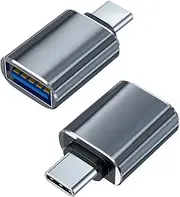 1PCS USB-C OTG Adapter, USB 3.0 Type-C Male to Female Converter, Plug & Play for MacBook/Flash Drive, Grey (C to C OTG)