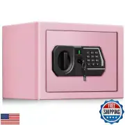 TOTOY Small Money Safe and Lock Box with Electronic Keypad, Mini Safe for Hom