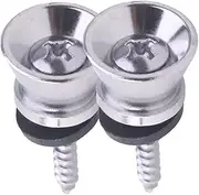 GREENADSCAPE 2pcs Skid Guitar Strap Buttons Durable Metal Fixator with Mushroom Head Design for Acoustic Electric Guitars Bass Ukulele Easy to Use Locking Position
