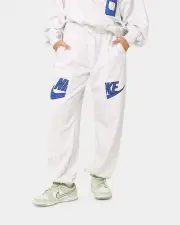 [Nike] Nike Women's Nike Sportswear Circa 96 High-waisted Fleece Pants Birch Heather - Size 14 (XL) 14 (XL) Birch Heather