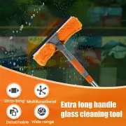 Window Squeegee Cleaner Kit with 13.78 FT Extension Pole Double Sided .w