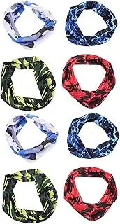 INOOMP 8pcs Sweat Headbands: Athletic Headbands for Boys and Girls Comfortable and Elastic Sports Hair Bands for Running Basketball Gym
