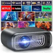 Focus/Auto Keystone Projector with WiFi 6 and Bluetooth Dual-way, 650ANSI Native