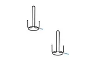2PK Entr e Deluxe Paper Towel Holder 29cm Roll Dispenser Stand Storage Black