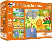 Galt 4 Puzzles in a Box - Jungle Puzzle 3+
