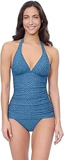 [Profile by Gottex] Womens Halter Neck Tankini Bathing Top with Soft Cups and Front Lining Detachable Halter Strap