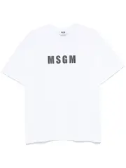 [Msgm] Msgm-T-Shirt In Cotone Con Stampa Logo-Uomo M
