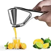 Stainless Steel Lemon Squeezer, Manual Citrus Juicer for Lemon, Lime, Orange - Handheld Fruit Juicer