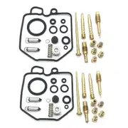 for Hawk 400 CB400T CB400 N 1980-81 Carburetor Repair Rebuild Kit 2 Sets Black Gold