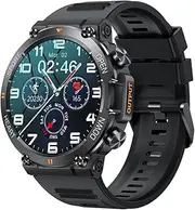 [GaWear] Men's Smartwatch with Phone Function, 1.39 Inch 360 x 360 HD, Fitness Watch Men's Music Control, Heart Rate, Pedometer, Calories, etc. Fitness Tracker for Men iOS Android (Black)