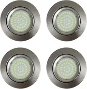 4 x LED Spot Lights 12V Tilting Lens 3W Dimmable Cool White 6000k Directional Recessed Downlights For Motorhome Caravan Boat
