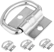 4pcs Truck Pull Ring Buckle Tie Down Rings Tie Down Anchor Heavy Duty d Ring Trailer Tie Downs d Rings Cargo Trailer Accessories Trailer Parts D Ring Anchor Silver Galvanized Iron