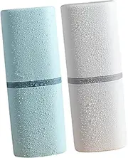 2Pcs Portable Washing Cup and Toothbrush Storage Case Fine Workmanship Travel Organizer for Home and Travel