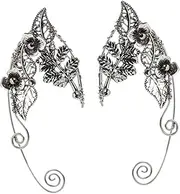 [Holibanna] Elegant Titanium Ear Clip Gold Stud Earrings for Women Elves Ear Cuff Clip