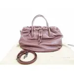 AUTH BOTTEGA VENETA LEATHER BROWN HAND BAG W/STRAP #6281