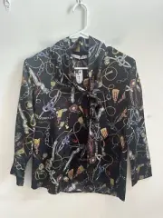 alice + olivia by stacey Bendet Chain pattern blouse Women’s Size Medium Wool
