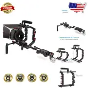 Ultimate Camera Shoulder Support Rig with 9" to 6" Adjustable Cage & Matte Box