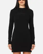 [ED HARDY] Ed Hardy Women's Revenge Long Sleeve Dress Black - Size XL XL Black