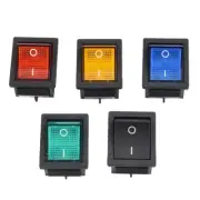 5PCS 2 Position Rectangular Rocker Switch Latching On/Off DPST 4 Pin 250V 16A