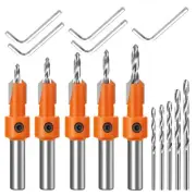 Countersink Drill Bit, 5Pcs Change 8mm Adjustable Countersink Drill Bit9551