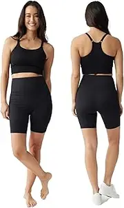 [Ingrid & Isabel] Postpartum Bike Short, Over The Belly fit, Compression for Support & Recovery