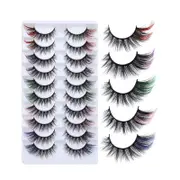 Cat Eye Colorful False Eyelashes Reusable Lash for Cosplay Festival