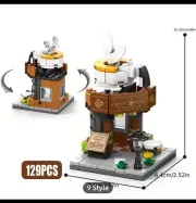City Mini Street View Retail Building Blocks Coffee Shop 129 pieces Get All 8!
