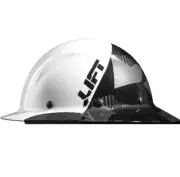 Lift Safety Dax 50/50 Carbon Fiber Full Brim Hard Hat Black/ White