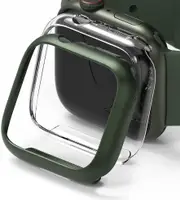 Ringke Slim Apple Watch 7 45mm Case 2-Pack - Clear / Deep Green