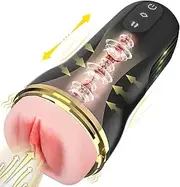 Automatic Male Masturbator Cup 10 Vibration with 5 Suction Modes Sex Toy for Men Solo Sex Toys Masturbating for Men Pocket Pussy Masturbators with 3D Realistic Vagina Pussy