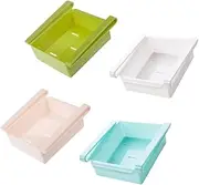 Alipis Fridge Shelf Organizer Slide Fridge Space Saver 4pcs Pp Material Easy to Clean