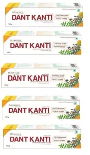 5 x Patanjali Dant Kanti Herbal Toothpaste 100g Each, Cavity Protection