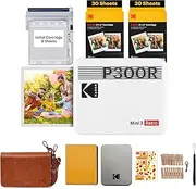 [Kodak] Mini 3 Retro Instant Photo Printer with Cartridge Plus Accessories Bundle, White
