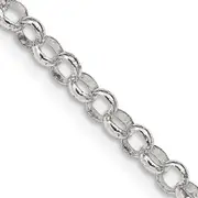 28 Inch Sterling Silver 4mm Rolo Chain