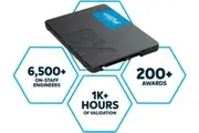 Crucial BX500 240GB 2.5' SATA3 6Gb/s SSD - 3D NAND 540/500MB/s 7mm 1.5 mil MTBF 3yr wty Acronis True Image Solid State Drive <250GB