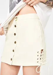 Classy Sass Lace-Up Mini Skirt