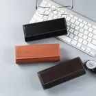 Unisex PU Leather Anti Pressure Myopia Eye Box Solid Spectacle Bag Glasses Case