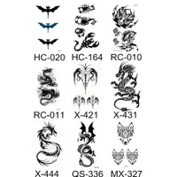 在飛比找蝦皮購物優惠-☆潮品小舖☆TA8 黑色動物紋身貼 紋身貼紙 中國龍 蠍子 
