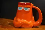 Disney Store, Hank The Octopus Orange Coffee Mug Cup, Finding Dory