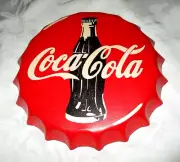 COCA-COLA COKE 3-Dimensional Metal Bottle Cap Wall Sign Decor #04b - NEW