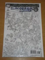 BLACKEST NIGHT #3 DC COMICS VARIANT EDITION SKETCH COVER GEOFF JOHNS 2009